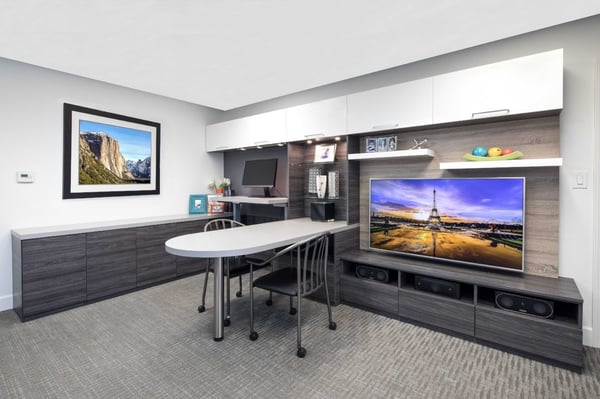 Home Office & Media Center Combination Makes the Most of a Small Space